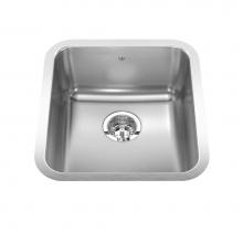 Kindred Canada QSUA1917/8 - Steel Queen 16.75-in LR x 18.75-in FB Undermount Single Bowl Stainless Steel Kitchen Sink