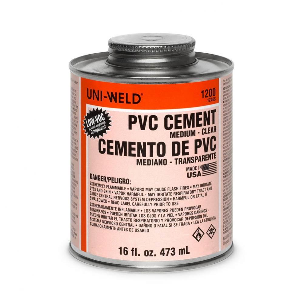 Clear Pvc Medium Body Cement Qt