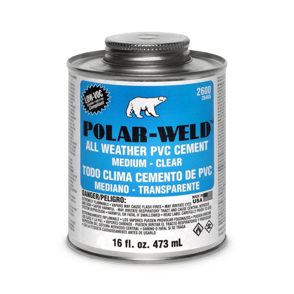 Clear Polar-Weld Pvc Cement Pt