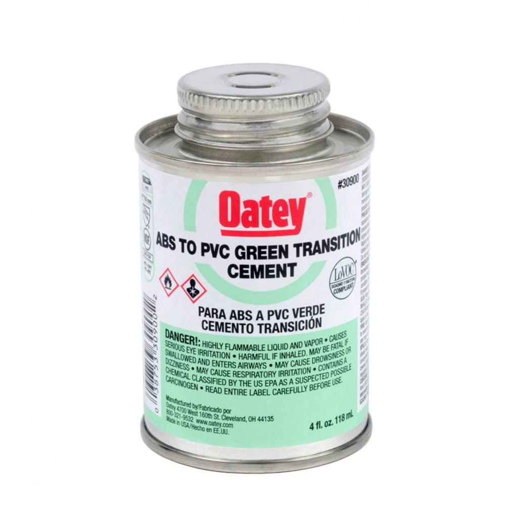 4 Oz Abs To Pvc Transition Green Cement