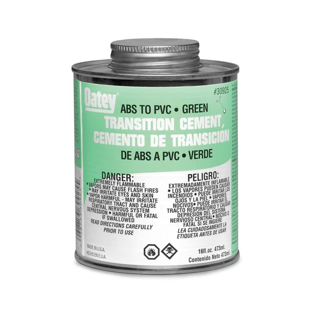 16 Oz Abs To Pvc Transition Green Cement
