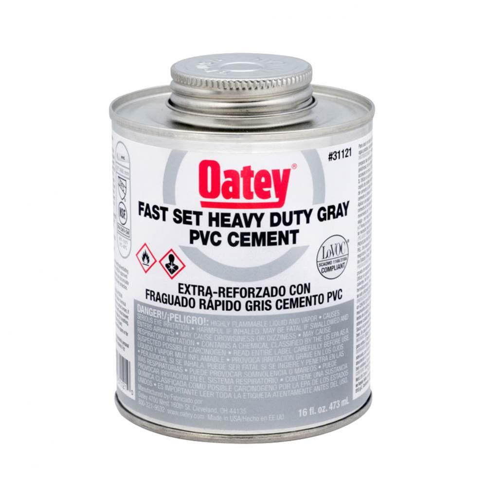 16 Oz Pvc Cement Heavy Duty Gray Fast Set