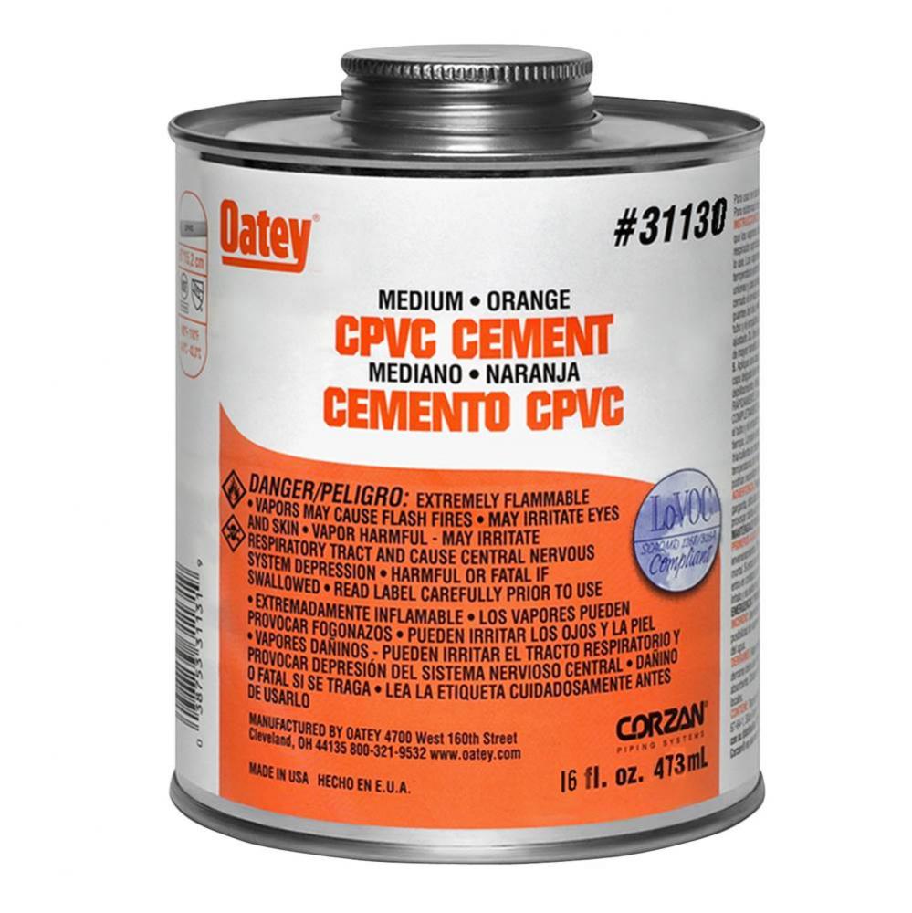 16 Oz Cpvc Medium Orange Cement