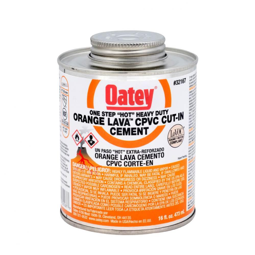 16 Oz Cpvc Heavy Duty Orange Lava Cement
