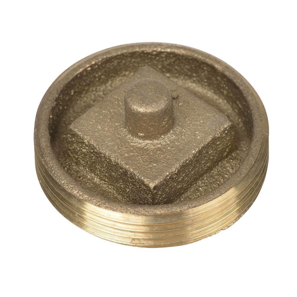1 1/2 In. L.W. Brass Recessed Cleanout Plug