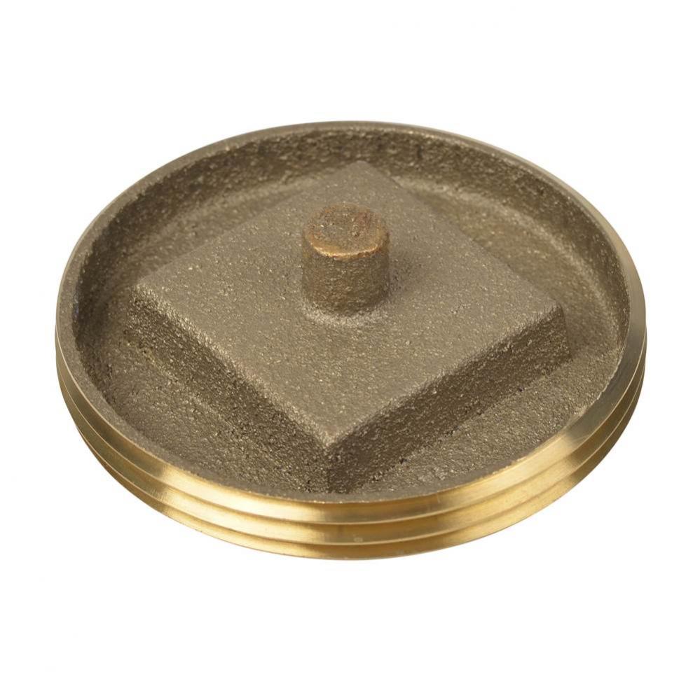 2 1/2 In. L.W. Brass Recessed Cleanout Plug