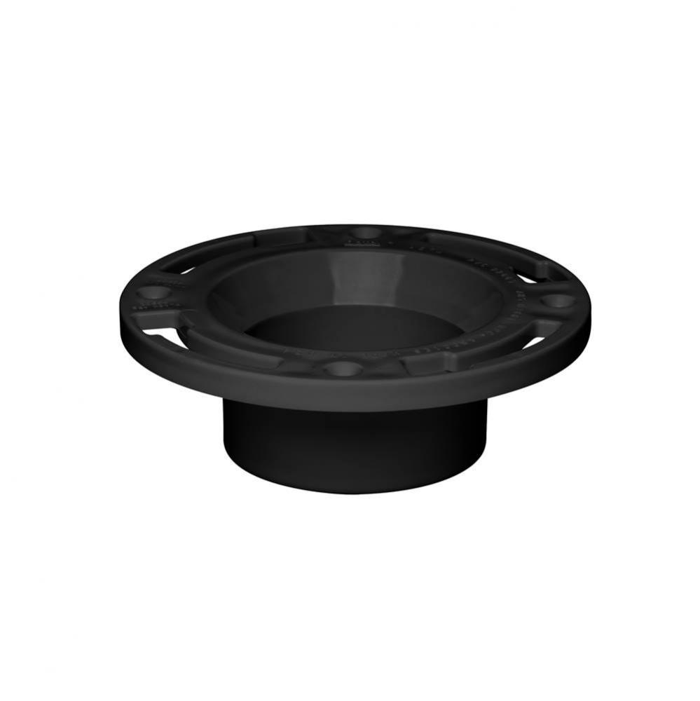 Level-Fit, 3''X4'' Hub Flange, Open, Abs, W/Pl Ring