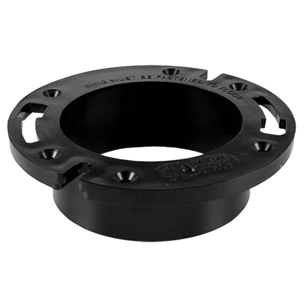 Level-Fit, 4'' Hub Flange, Open, Abs, W/Pl Ring