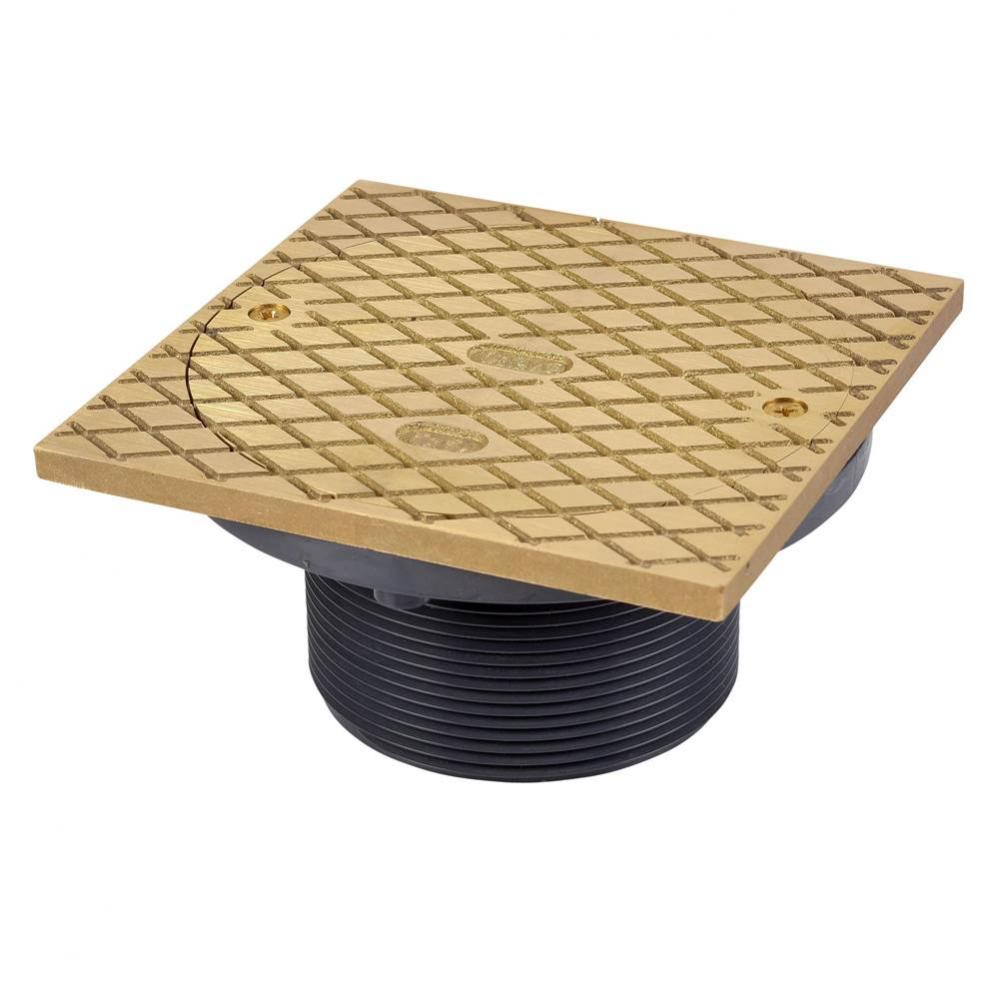6 In. Brass Cover W/Square Ring  Barrel