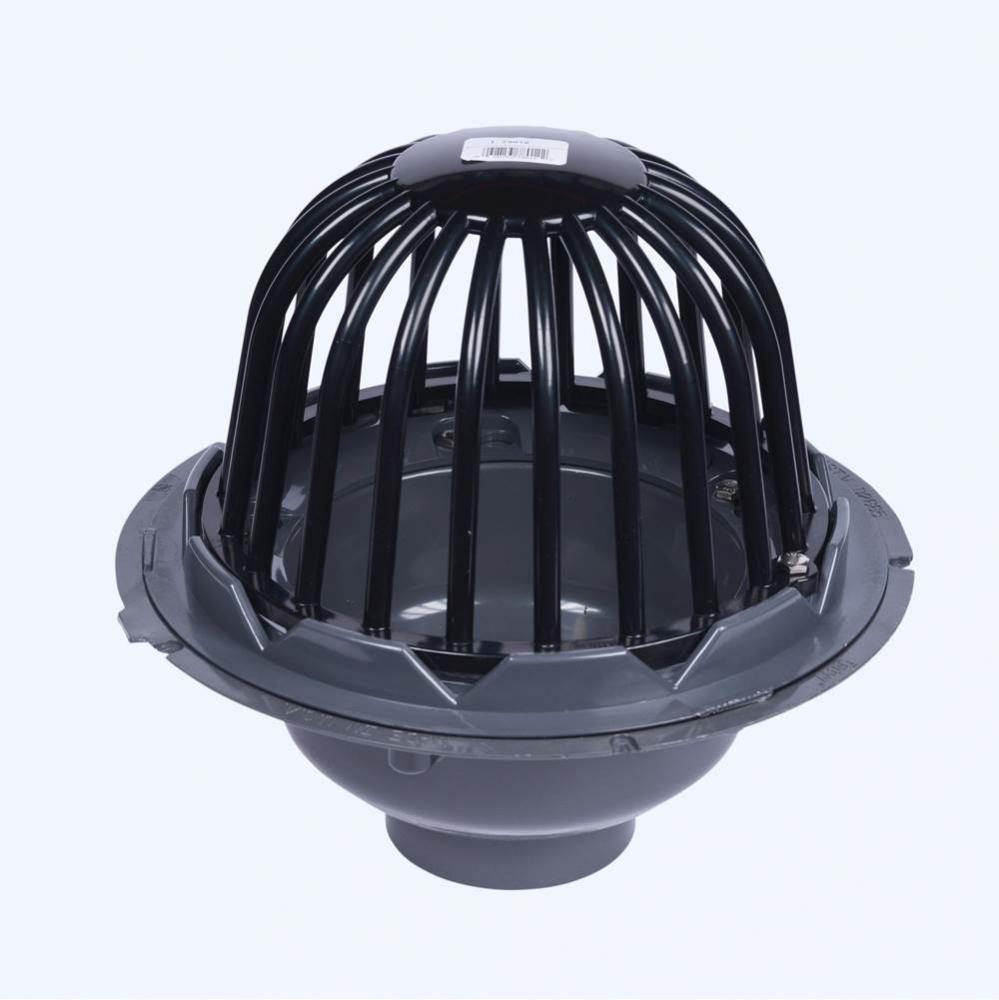 2 In. Pvc Roof Drain W/Abs Dome  Guard