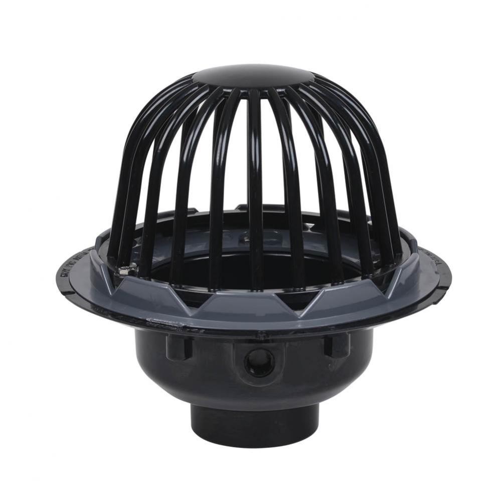 3 In. Abs Roof Drain W/Plastic Dome  Guard