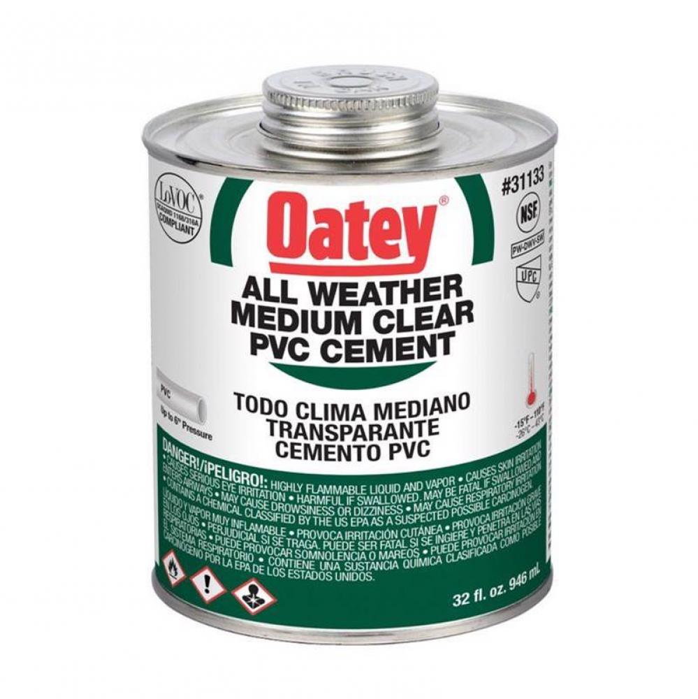 32 Oz Pvc All Weather Clear Cement