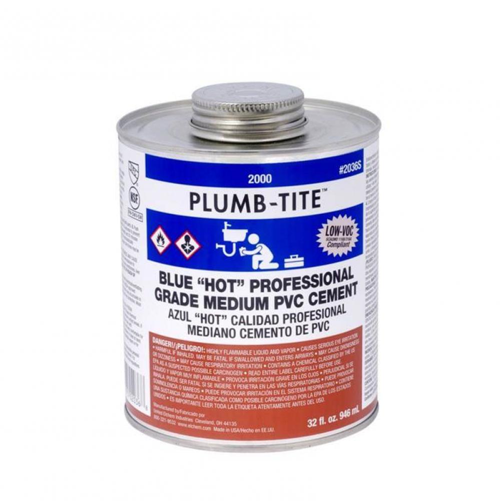 Blue Plumb-Tite Pvc Cement 1/2 Pt