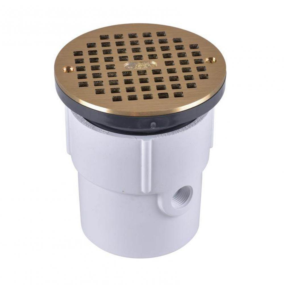 3 Or 4 In. Adjustable Pvc Drain W/8 In. Chrome Strainer
