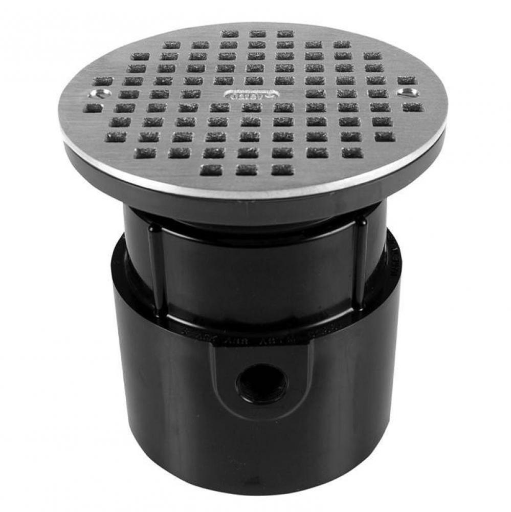 3 Or 4 In. Adjustable Abs Drain W/Ring  Strainer