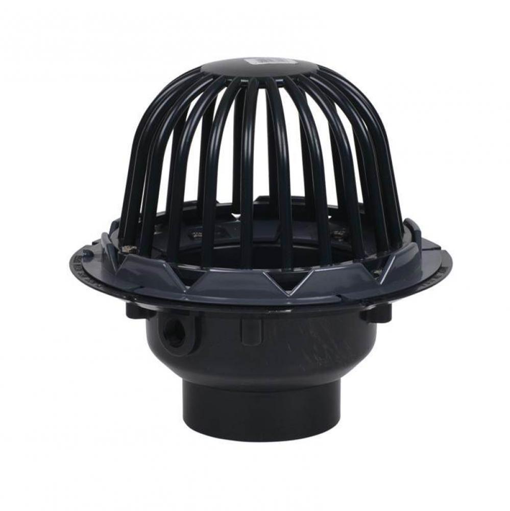 3 In. Abs Roof Drain W/Abs Dome  Dam Collar