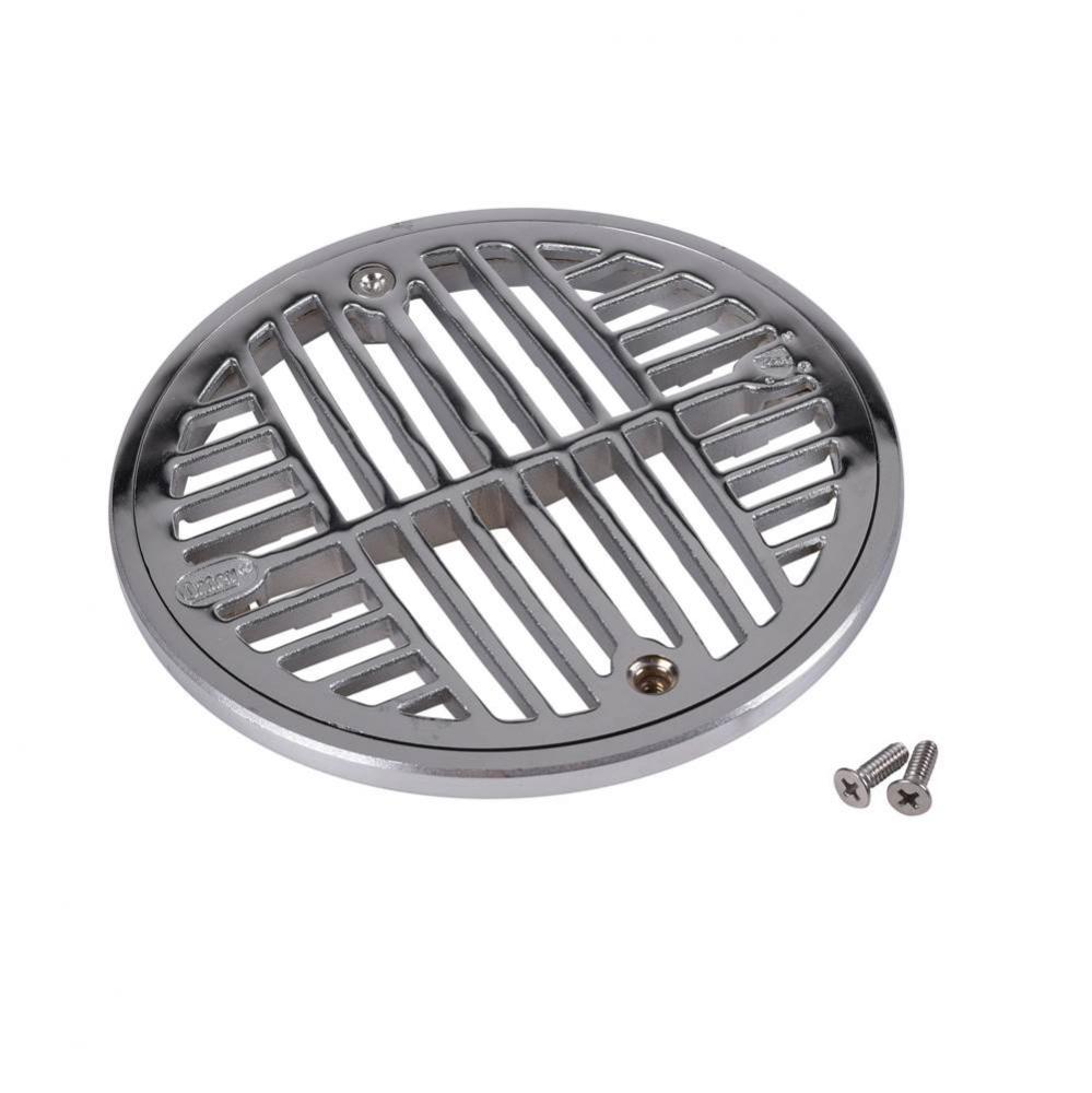 Strainer-6 In. Round Chrome And Ring