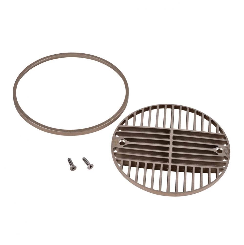 Strainer-6 In. Round Nickel Bronze And Ring
