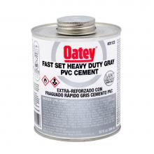 Oatey 31122 - 32 Oz Pvc Cement Heavy Duty Gray Fast Set