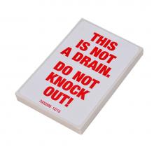 Oatey 38296 - 2X4 - -This Is Not A Drain-  Warning Sticker