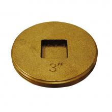 Oatey 42743 - 3 In. L.W. Brass Recessed Cleanout Plug