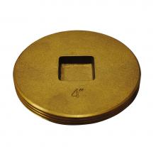 Oatey 42745 - 4 In. L.W. Brass Recessed Cleanout Plug