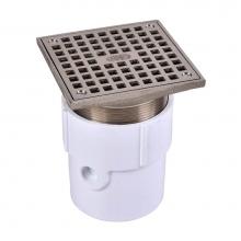 Oatey 72237 - 3 Or 4 In. Adjustable Pvc Drain 5 In. Nickel Square Strainer