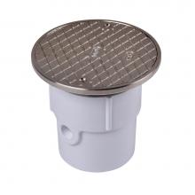 Oatey 74227 - 3 Or 4 In. Pvc Pipefit W/6 In. Round Nickel Cover