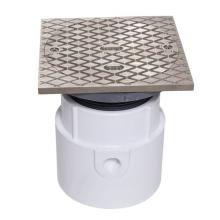Oatey 74178 - 4 In. Adjustable Pvc Cleanout W/Nickel Cover & Square Ring