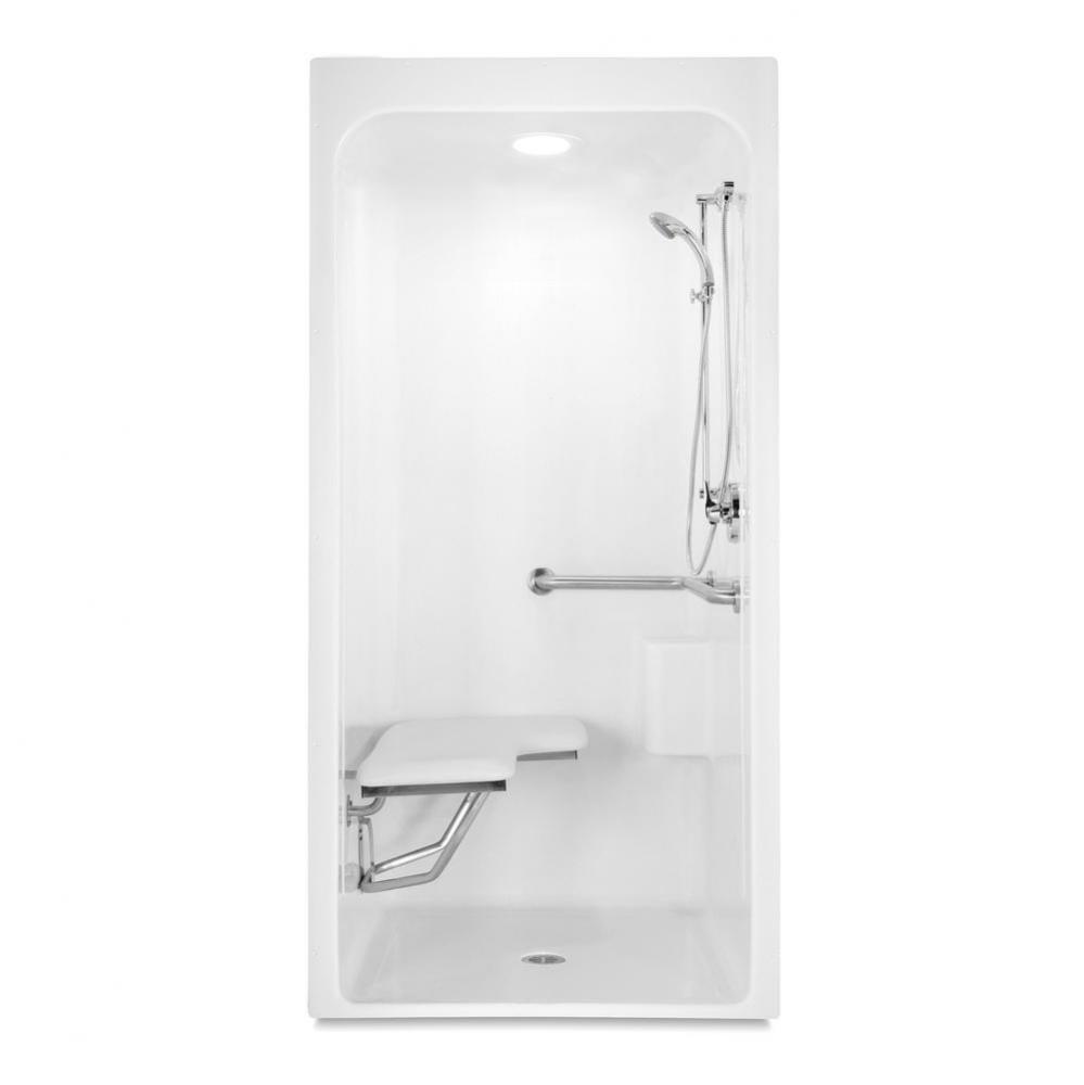 Base Unit With Etched L-Shaped Grab Bar (Rh Fixture Wall)