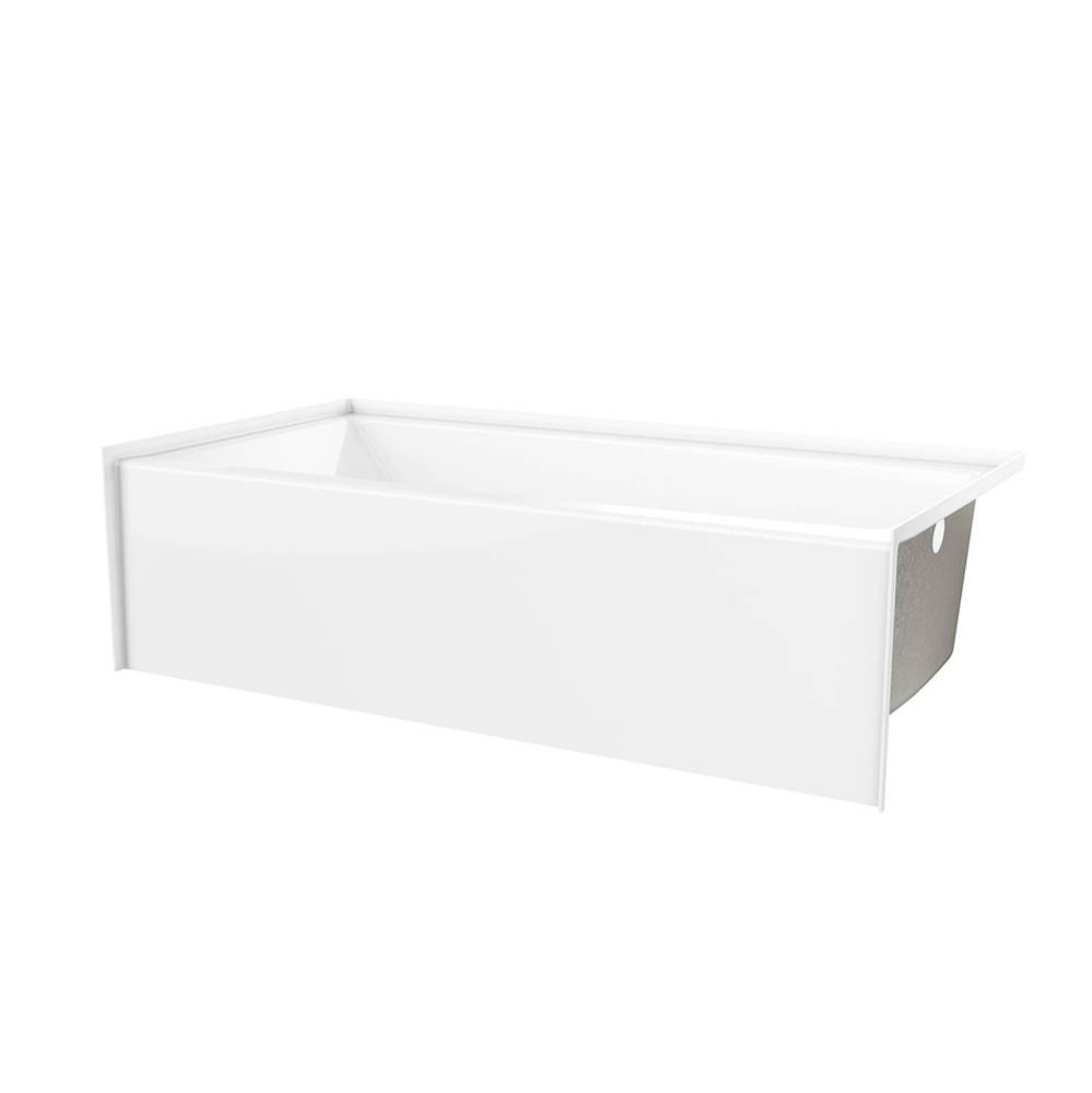 6030SMINM AFR 60 x 30 AcrylX Alcove Right-Hand Drain Bathtub in White