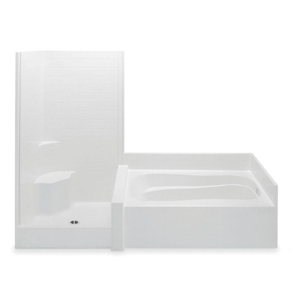Darsey 102Hgs 2-Pc Gelcoat Tub & Shwr Whirlpool With Seat