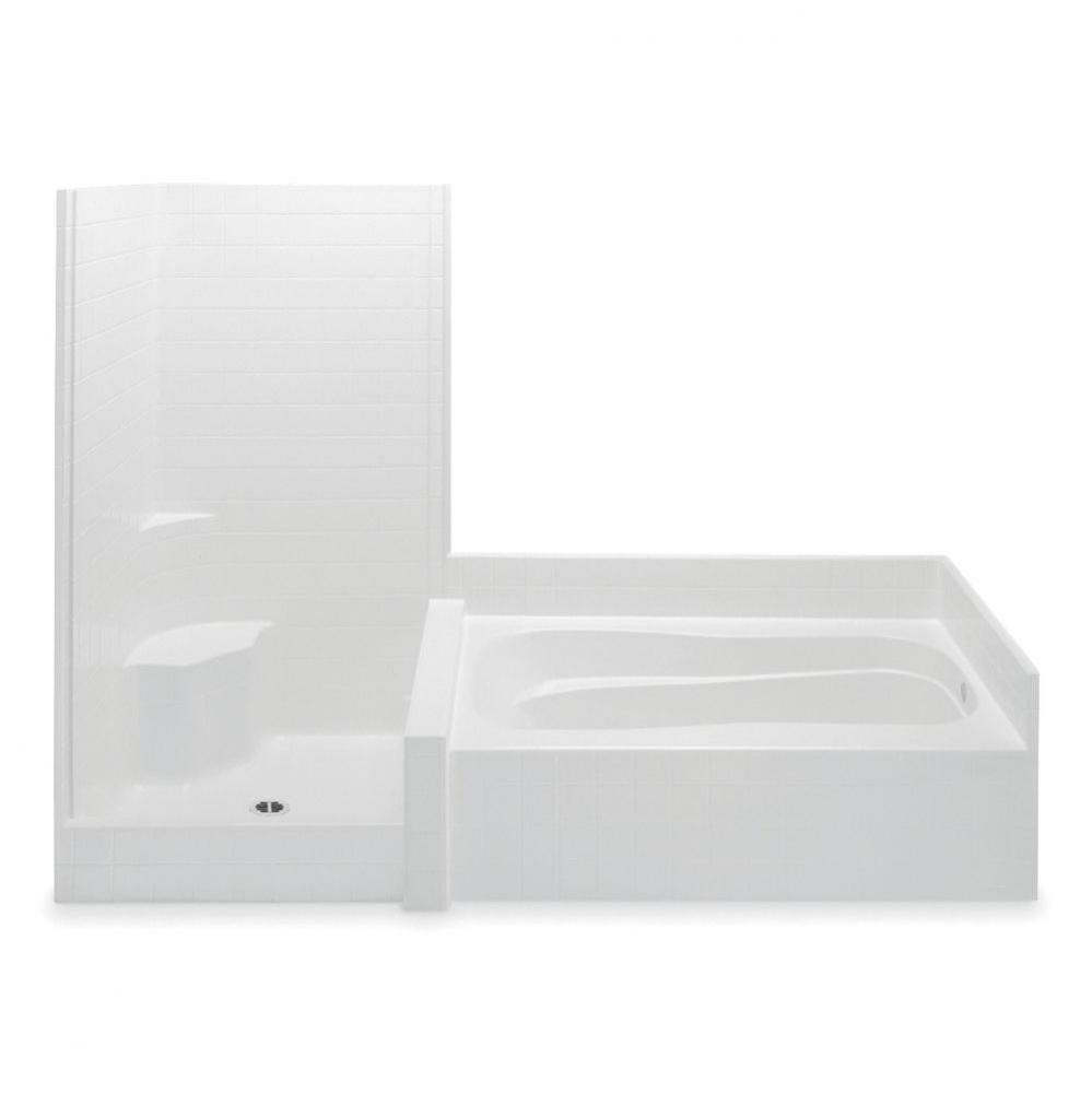 Darsey 114Hgs 2-Pc Gelcoat Tub & Shwr With Seat