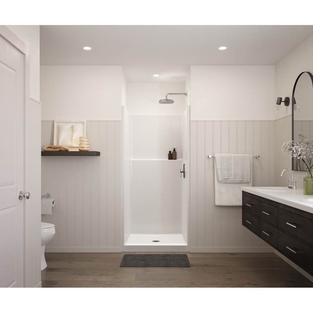 Icon SH3636X AFR AcrylX™ Alcove Center Drain One-Piece Shower in White