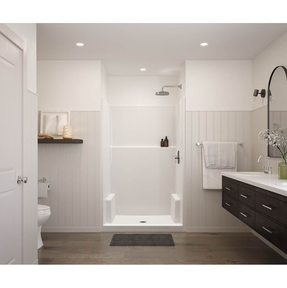 Icon SH4836 AcrylX™ Alcove Center Drain One-Piece Shower in White