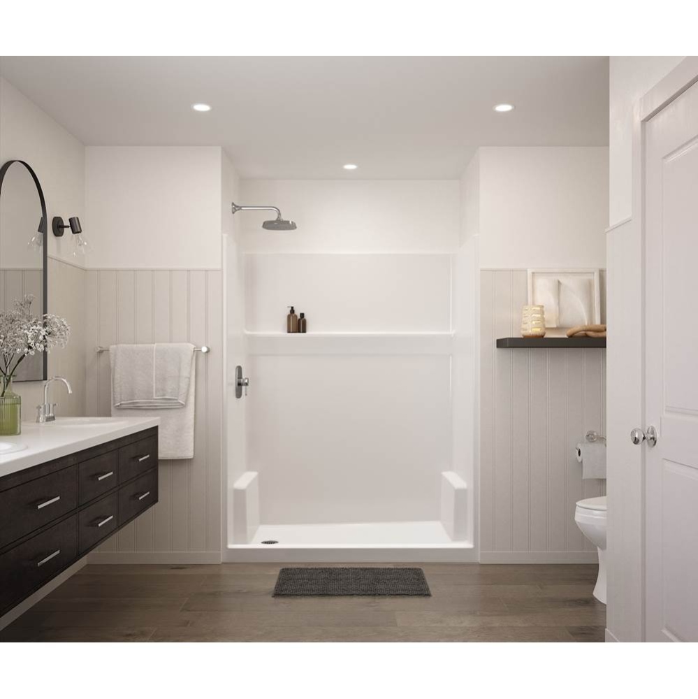 Icon SH6030 AcrylX™ Alcove Left Hand Drain One-Piece Shower in White