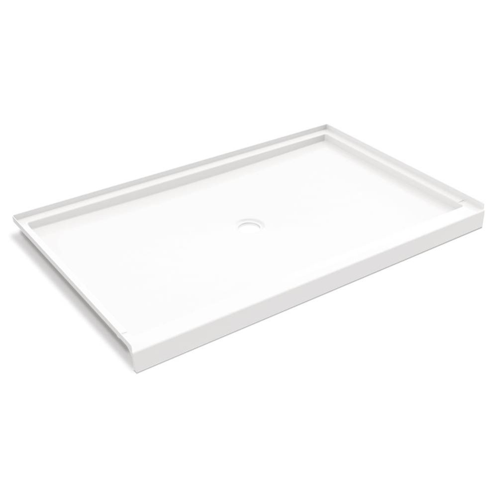 Icon 6038 ANSI B SMC Alcove Shower Base with Center Drain in White