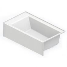 Aquatic AC003351-L-TO-WH - W6636SMIN Alcove Bathtub