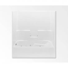 Aquatic AC003440-R-TO-WH - 7236ST One-Piece Tub Shower