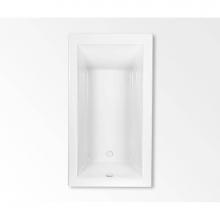 Aquatic AC003314-UNI-DBA-WH - Soco 6036 Drop-in Bathtub