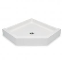 Aquatic 3838NEO-WH - Gelcoat Neo-Angle Shwr Pan