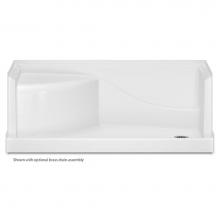 Aquatic 6032APANR-WH - Acrylic Seated Shwr Pan