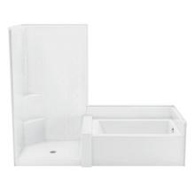 Aquatic AC003625-L-TO-WH - Darsey 10242STNS Tub Shower Suite