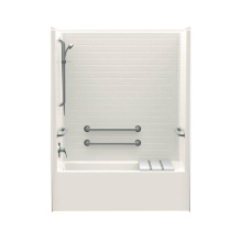 Aquatic AC003693-XANSIRS-BI - F6030STT 60 x 30 AcrylX Alcove Right Hand Drain One-Piece Tub Shower in Bone