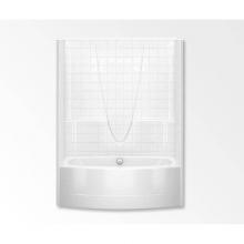 Aquatic AC003372-C-TO-WH - 2603BSTC One-Piece Tub Shower