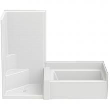 Aquatic 10242STSLWP-WH - 2-piece tub and shower suite