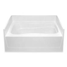 Aquatic AC003086-L-TO-WH - 6042HW Alcove Bathtub