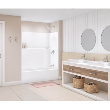 Aquatic AC003695-R-TO-WHT - Icon TS6030 Acrylx Alcove Right Hand Drain One-Piece Tub Shower in White