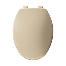 Church 130EC 006 - Elongated Plastic Toilet Seat in Bone with Easy-Clean & Change Hinge