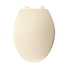 Church 130EC 346 - Elongated Plastic Toilet Seat in Biscuit with Easy-Clean & Change Hinge